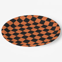 Tabuleiro de Xadrez de Halloween Preto e Laranja