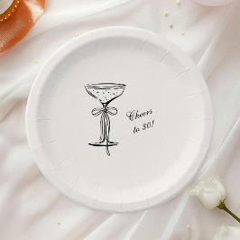 Prato De Papel Taça de Champanhe Brinde ao Aniversário