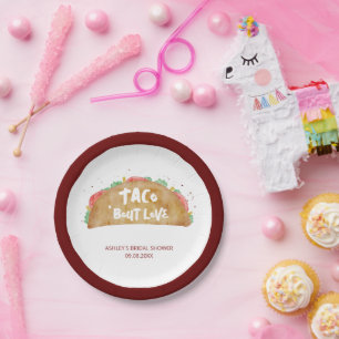 Prato De Papel Taco 'Bout Love Chá de panela Fiesta