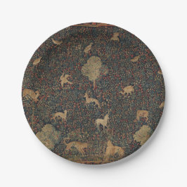 Prato De Papel Taleurs de milefleurs com animais