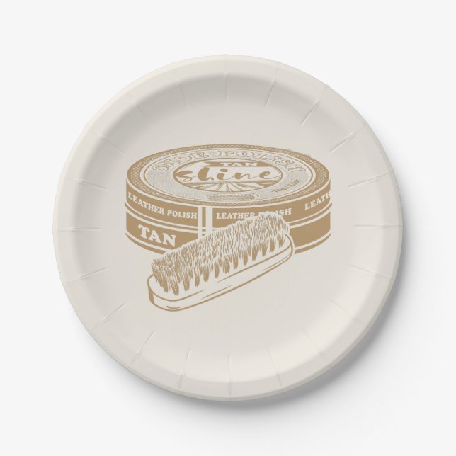 Prato De Papel Tan shopollish tin pop art (Frente)