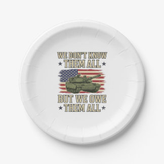 Prato De Papel Tanque de Lembrança Militar Camisa Patriótica Desi