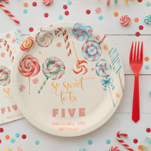 Prato De Papel Tão doce ser aniversário de criança
