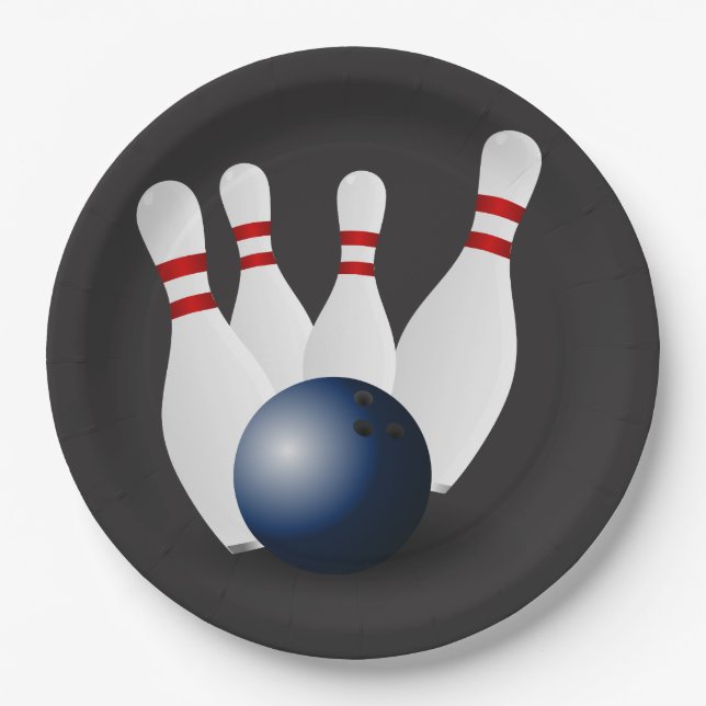 Prato De Papel Tapetes e pinos para barrar, ilustrados (Frente)