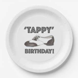 Prato De Papel Tappy Happy Birthday Bday Tap Dance Tapdance Calça