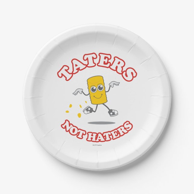 Prato De Papel Taternizadores não Hater (Frente)