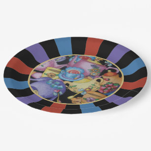 Prato De Papel Teacups e bules Sunburst