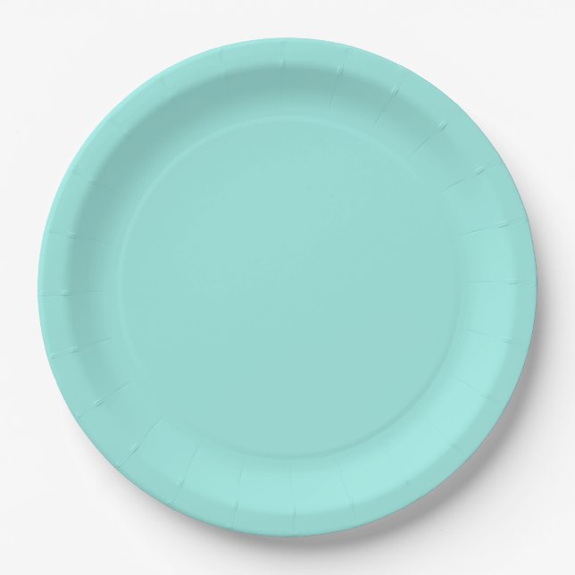 Prato De Papel Teal Baby & Co. Baby Shower Paper Plate (Frente)