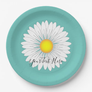 Prato De Papel Teal Bonito Little Daisy