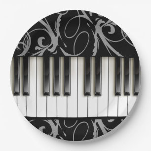 Prato De Papel Teclado de piano
