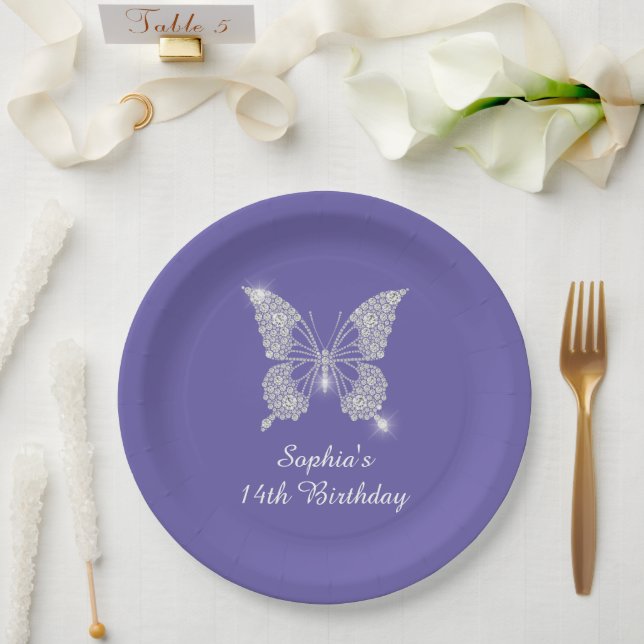 Prato De Papel Teen B'day, Diamond Butterfly Name Age, Periwinkle (Casamento)