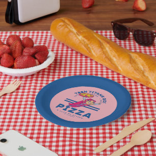 Prato De Papel Teen Titans Go! Starfire "Truth Justice Pizza"