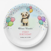 Tema Colorido de Panda para Festa de 1º Aniversári