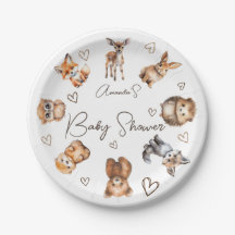 Tema de Churrasco de Bebê de Animais da Floresta