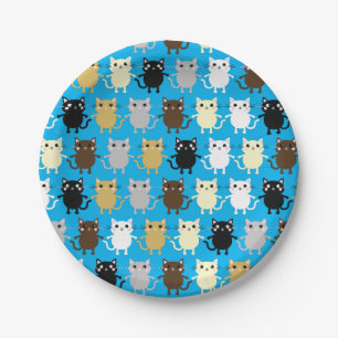 Prato De Papel Tema de Festa de aniversário do Gatinho Gato