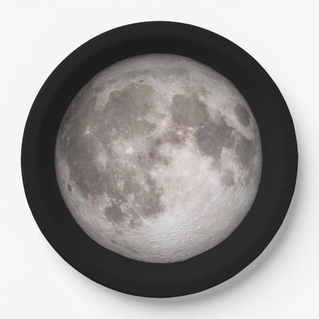 Prato De Papel Tema espacial (Frente)