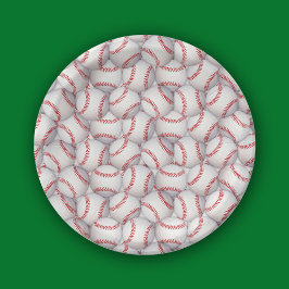 Prato De Papel Tema Esportivo Placas de Papel de Birthday Basebal