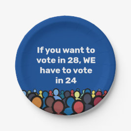 Prato De Papel Temos de votar em 24