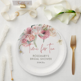 Prato De Papel Tempo Para O Chá de panela Floral Tea Boho