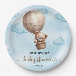 Prato De Papel Tendência, bebê marrom, peludo, ursinho de ar quen