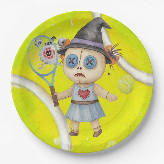 Prato De Papel Tênis Halloween criado para o Tênis Player (Frente)