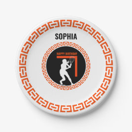 Prato De Papel Tennis Birthday, Tennis Girl Player