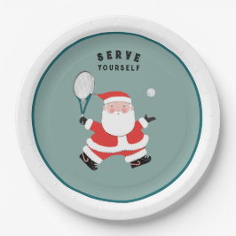 Prato De Papel Tennis Sports Christmas Holiday Party