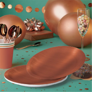 Prato De Papel Terracotta Brilho Ombre