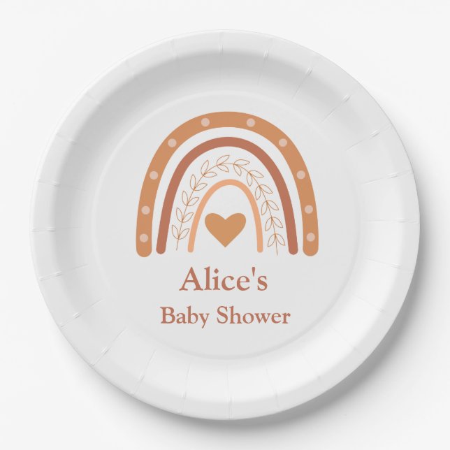 Prato De Papel Terracotta Gênero Costume do arco-íris neutro (Frente)