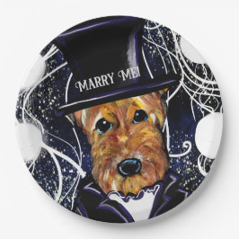 PRATO DE PAPEL TERRIER AIREDALE       