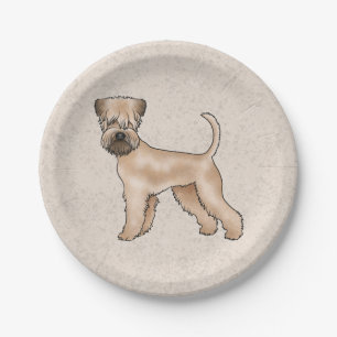 Prato De Papel Terrier Irlandês de Capa Macia Dourada Cachorro Fo
