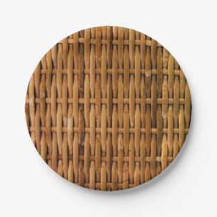 Prato De Papel Teste padrão de bambu