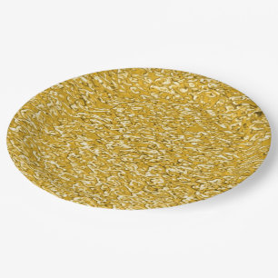 Prato De Papel Teste padrão DOURADO PURO do Splatter + seus