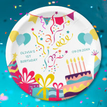 Texto Personalizado de Festa de aniversário Colori