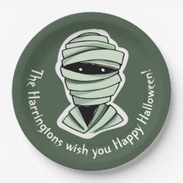 Prato De Papel Texto personalizado e cor Criações do Dia das Brux