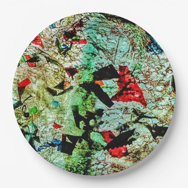 Prato De Papel textura de abstrato branco em folha de papel suste (Frente)