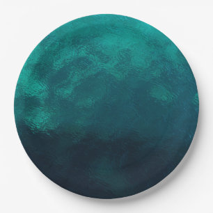 Prato De Papel Textura de vidro verde do Fosco