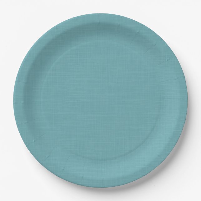 Prato De Papel Textured light blue. (Frente)