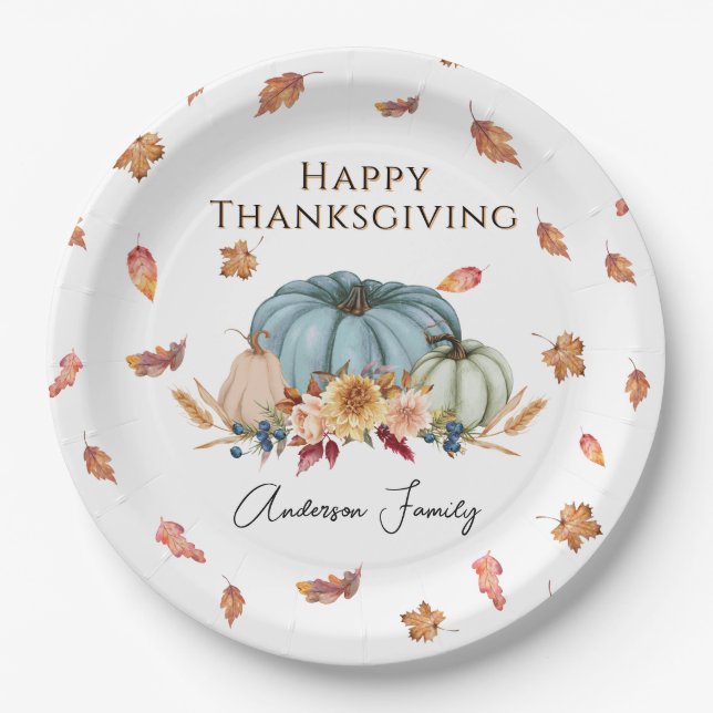Prato De Papel Thanksgiving Paper Plate (Frente)