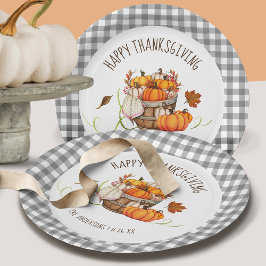 Prato De Papel Thanksgiving Paper Plates
