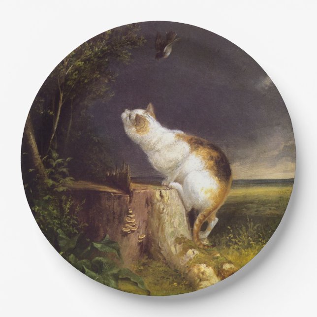 Prato De Papel The Birdwatcher (por William Holbrook Beard) (Frente)