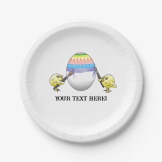 Prato De Papel The chickens paint a colorful Easter egg