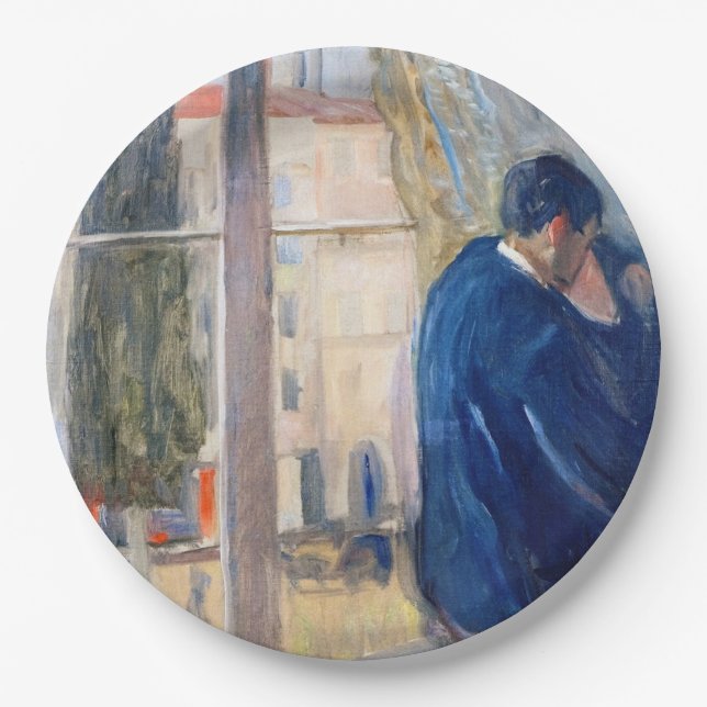 Prato De Papel The Kiss (por Edvard Munch) (Frente)