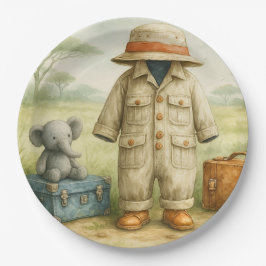 Prato De Papel The Little Explorer | Safari Adventure Baby Shower