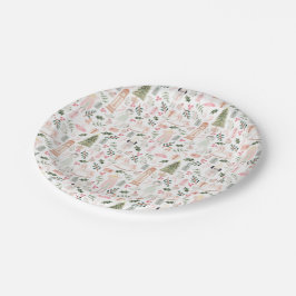 Prato De Papel The Nutcracker watercolor holiday Paper Plate