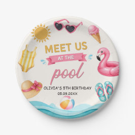 Prato De Papel The Summer Pool Birthday