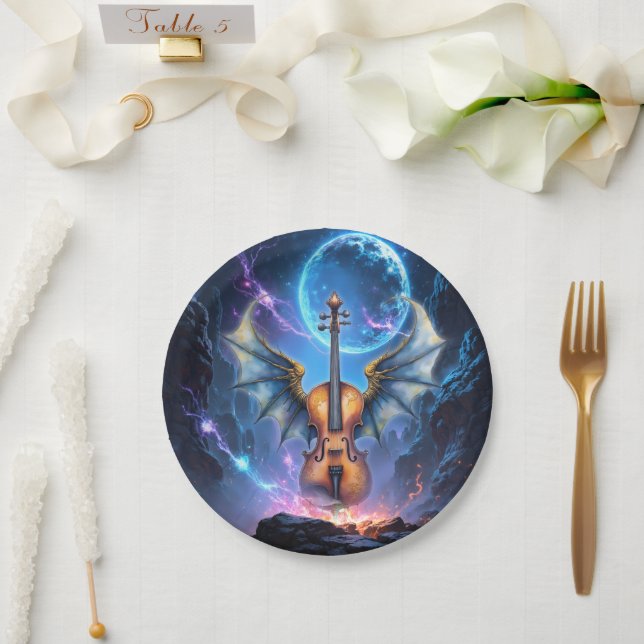 Prato De Papel The Winged Violin of Moonlit Realms (Casamento)