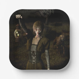 Prato De Papel Thin female carrying lamp