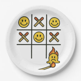 Prato De Papel Tic Tac Toe