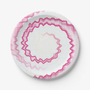Prato De Papel Tie dye Fusca rosa-quente Fusca magenta esbranqui